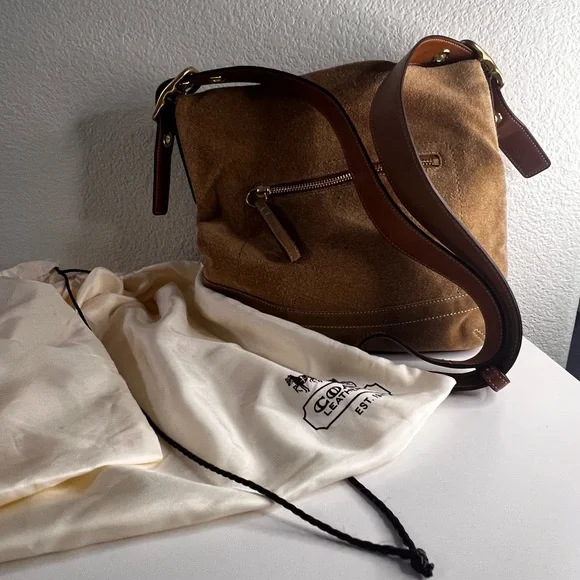 Coach Tan Suede Shoulder Bag - Picture 4 of 7